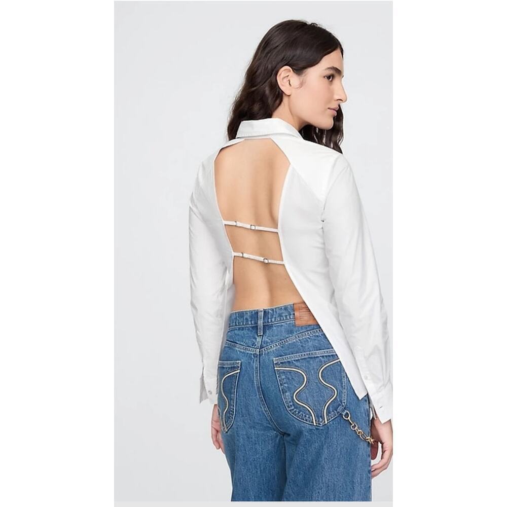 Gap × Cult Gaia Backless Classic Shirt Sz S